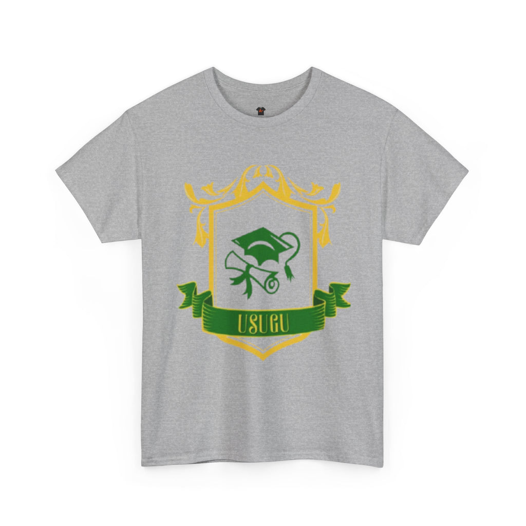 Usugu Crest Adult T‑Shirt — Green & Gold Cap Emblem
