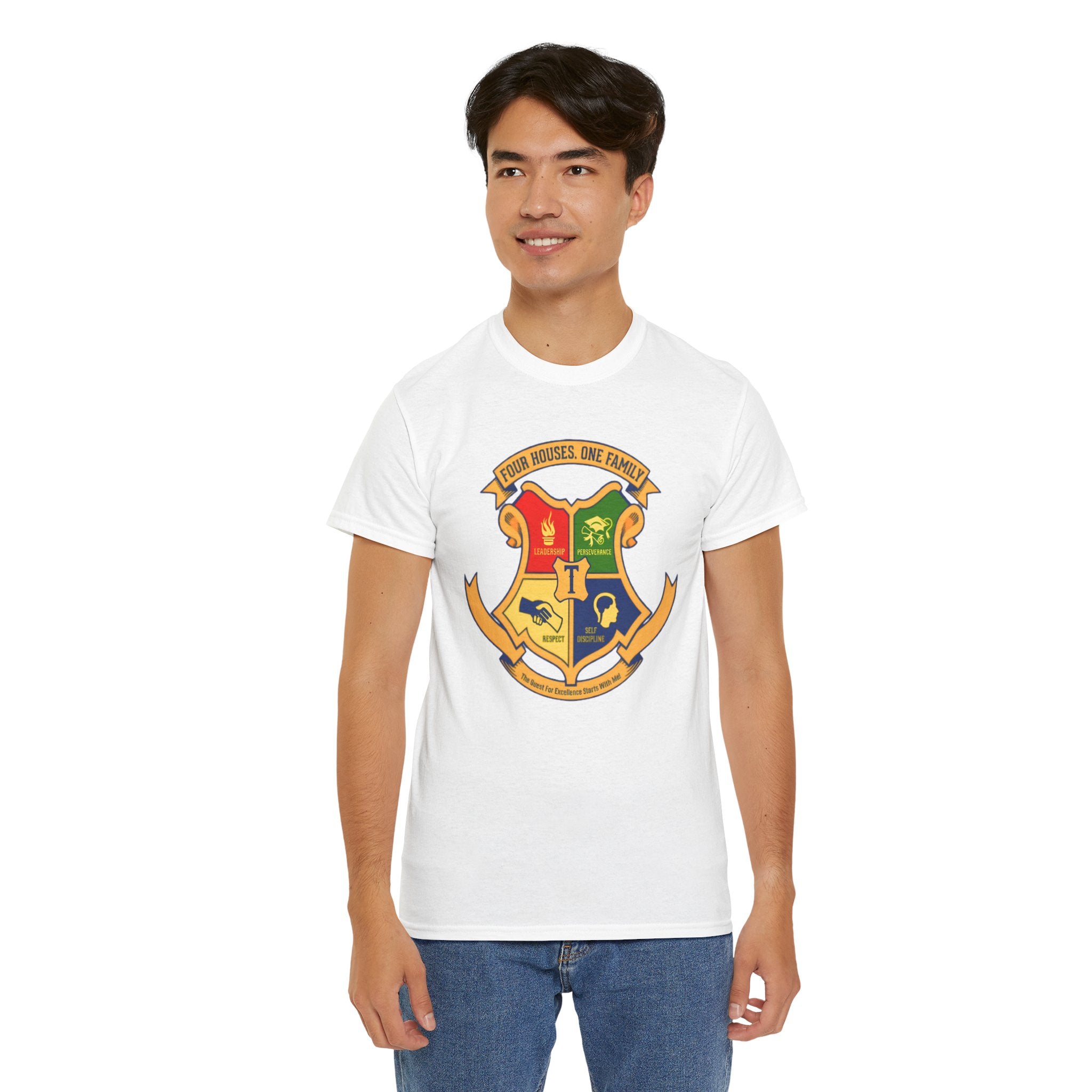 Four House Crest Adult T-Shirt