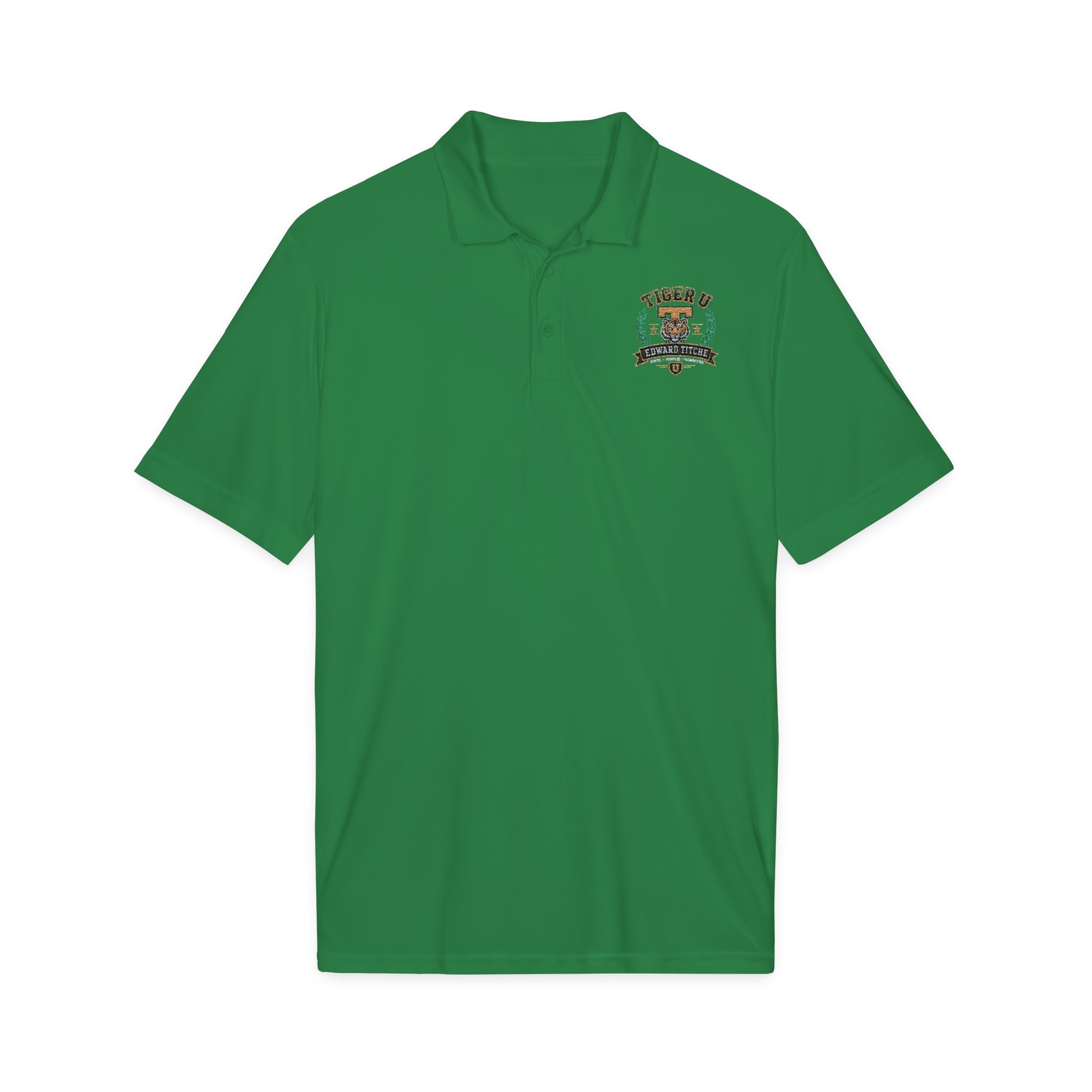Gold Polo Shirt with Crest Logo
