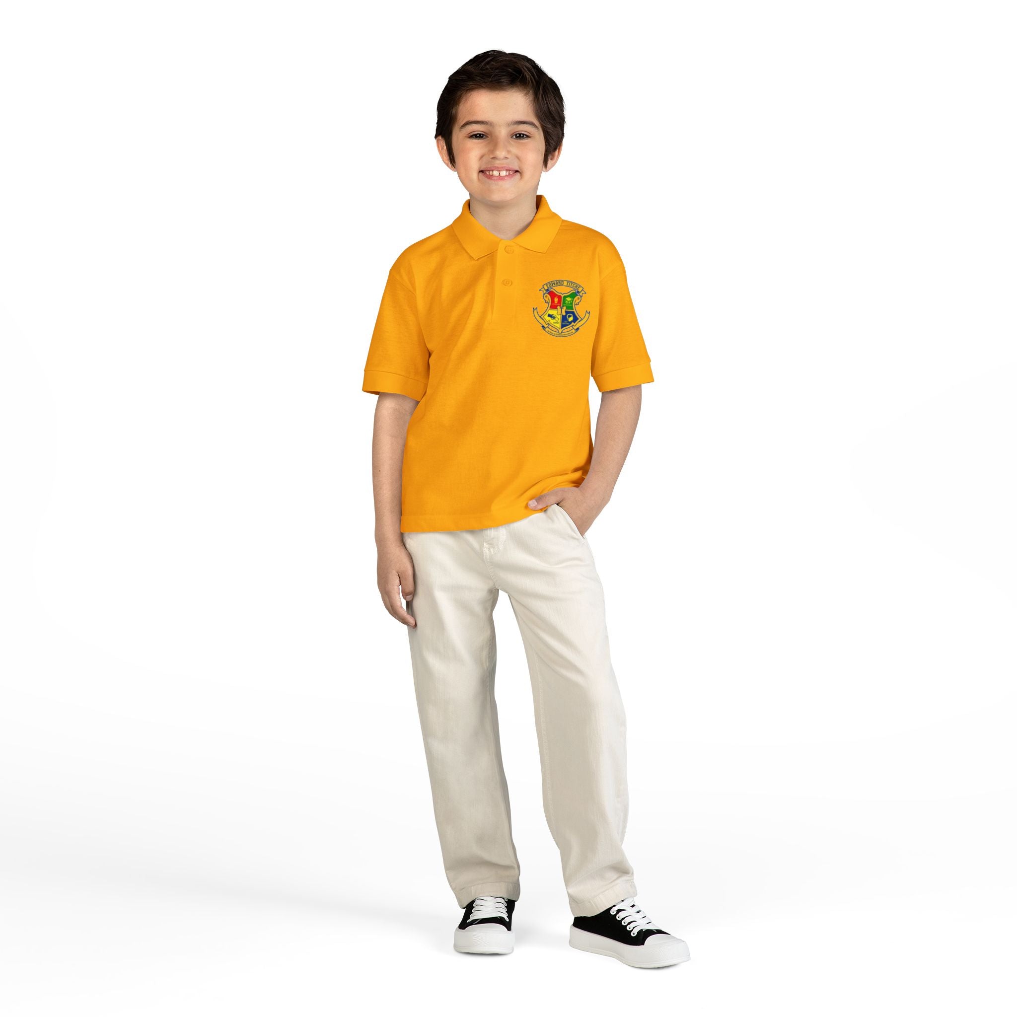 Youth Polo Shirt with Edward Titche Crest Embroidered Logo
