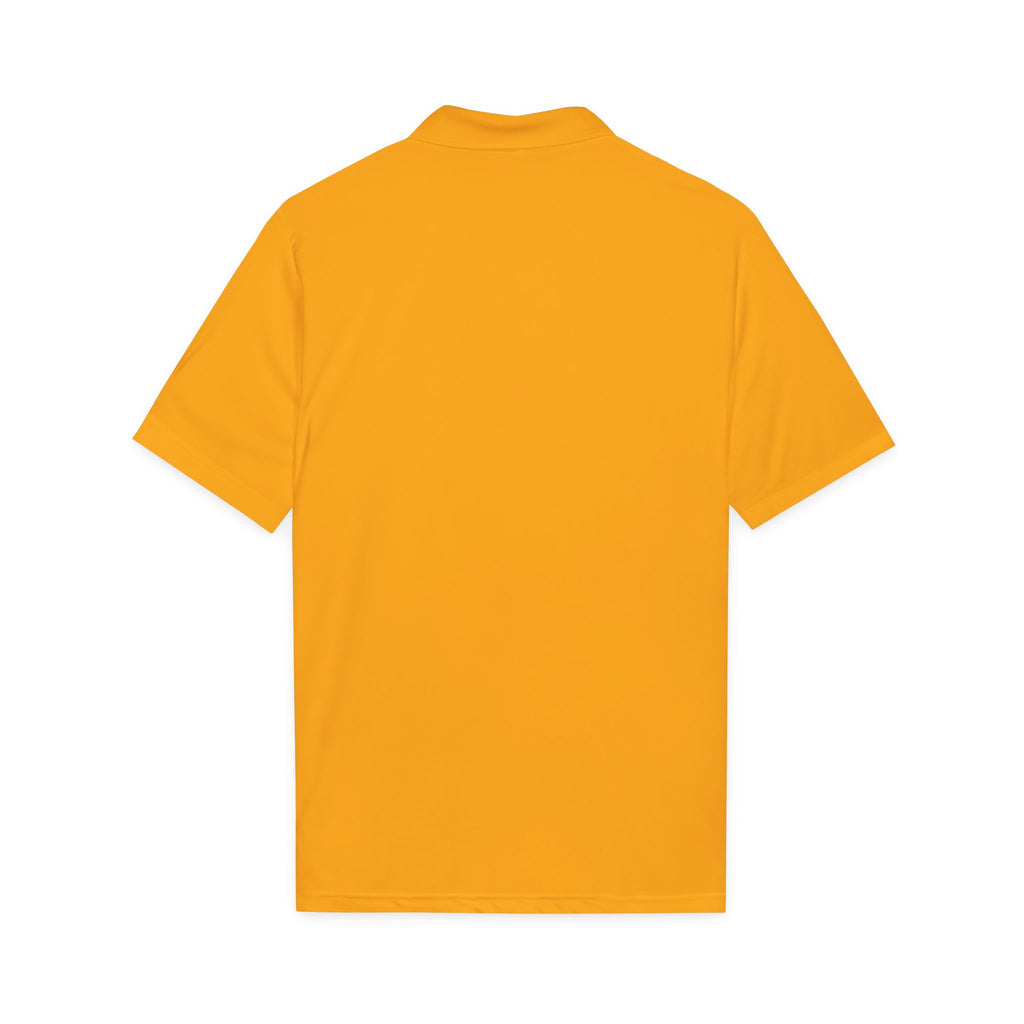 Gold Polo Shirt with Crest Logo