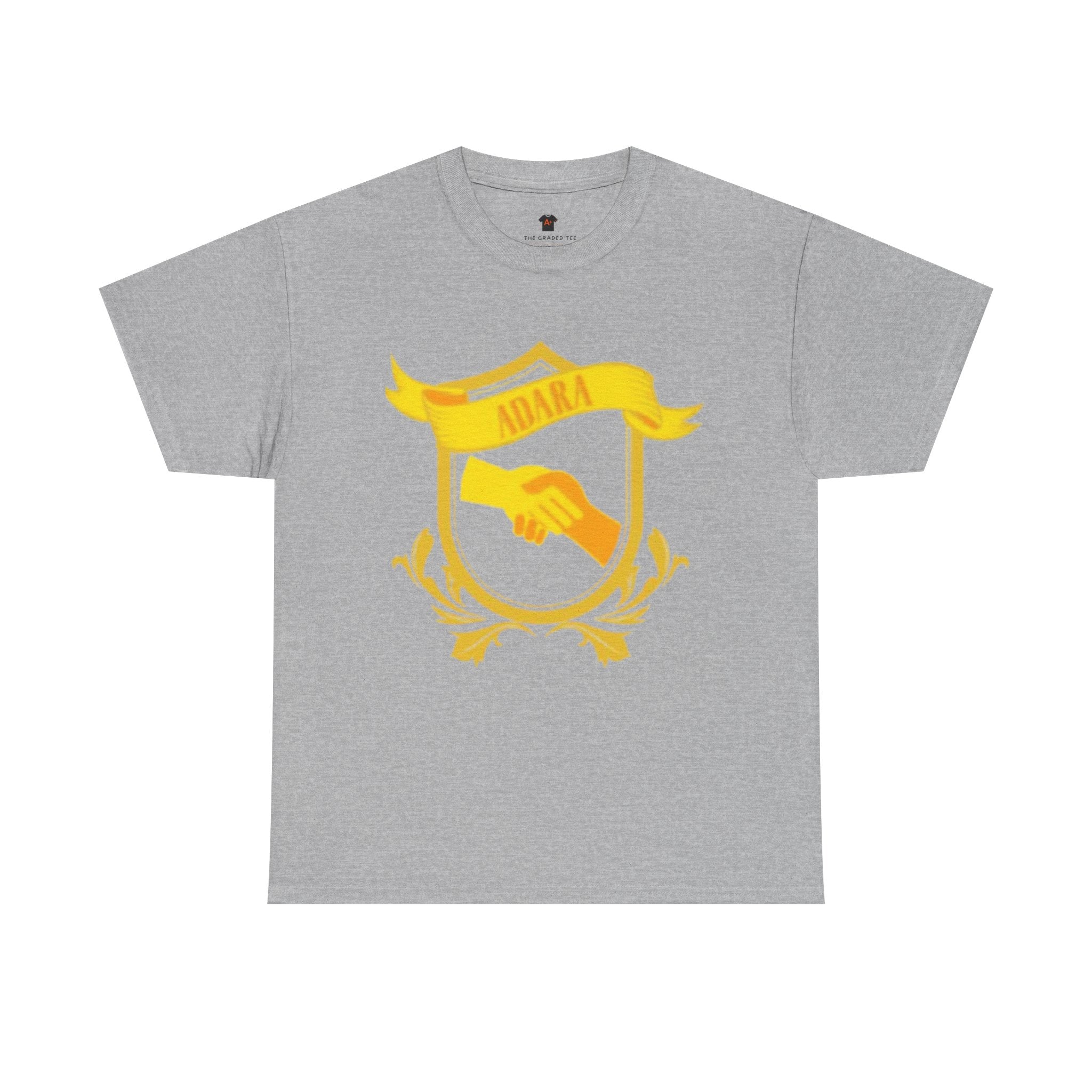 Adara Crest Adult T-Shirt — Gold Handshake Emblem Tee