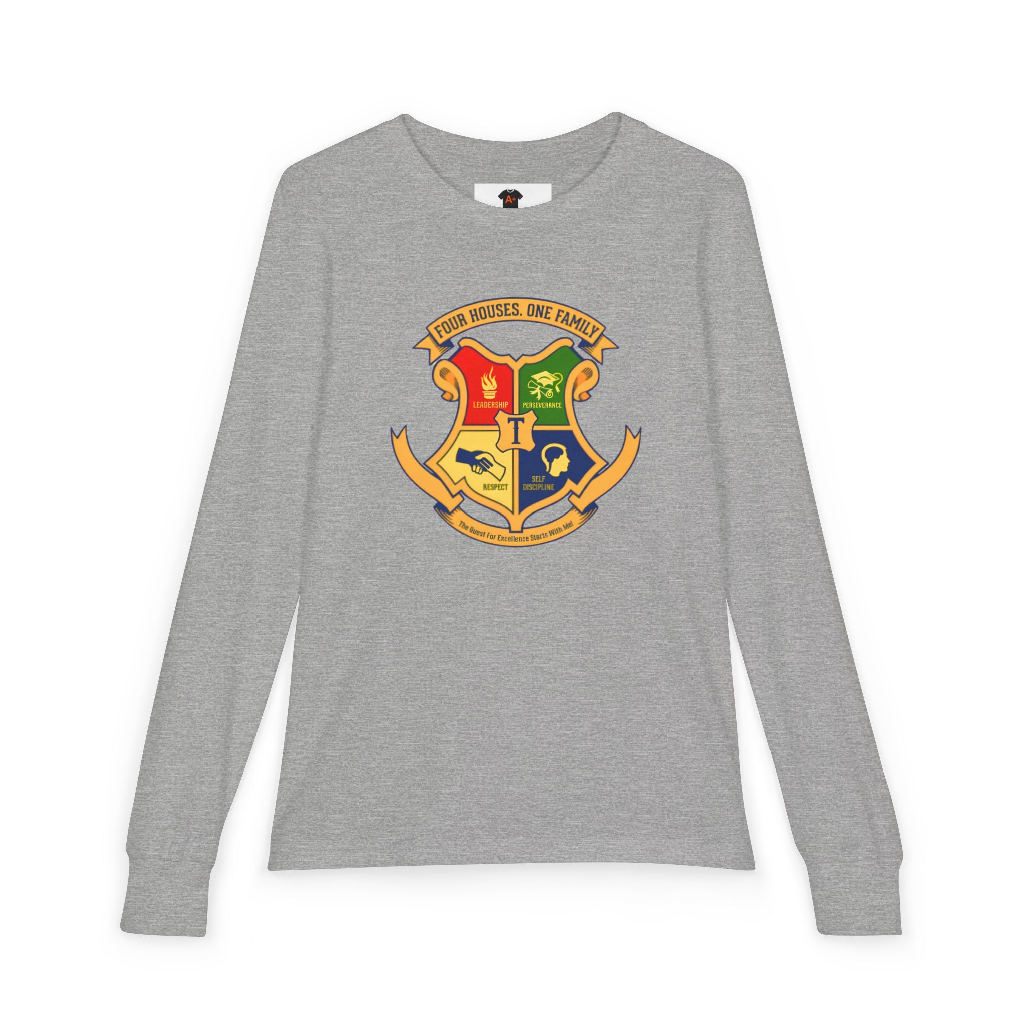 Kids Long Sleeve Tee — Four House Crest