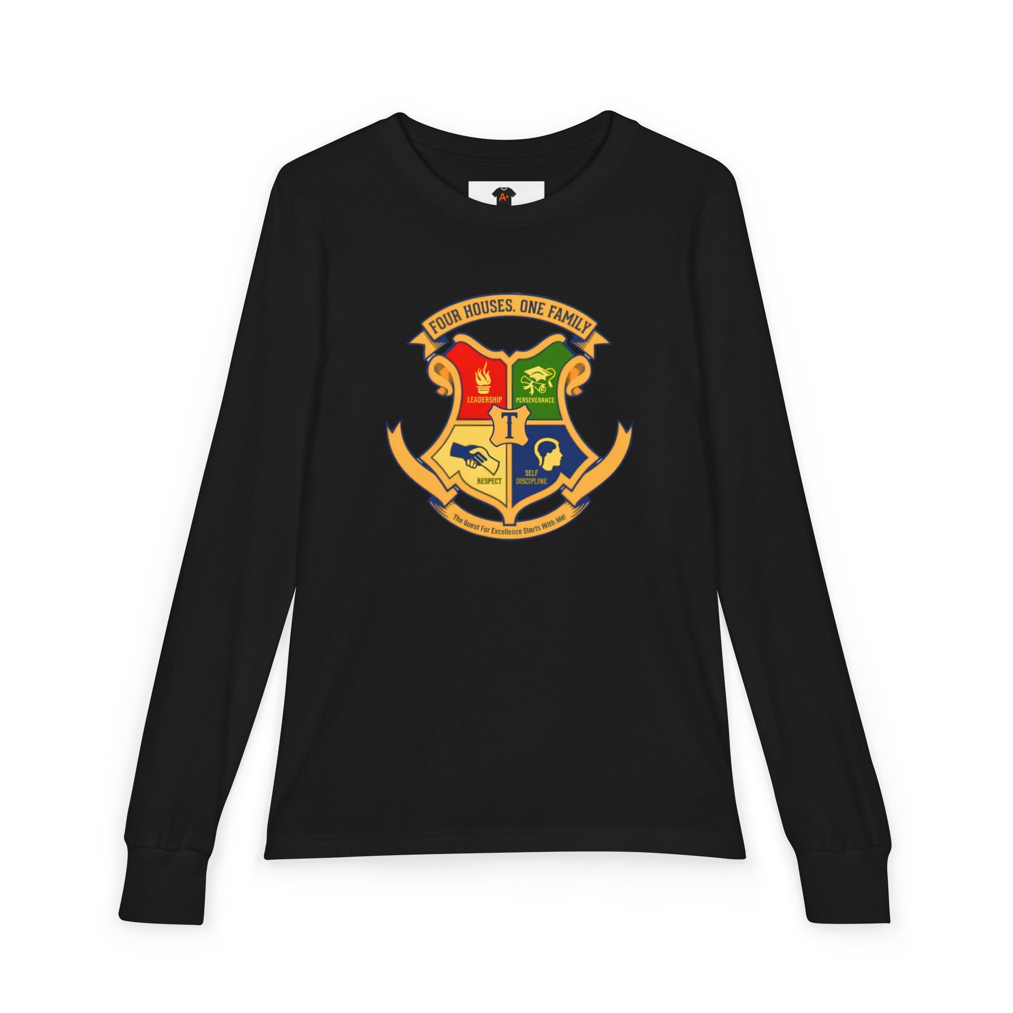 Kids Long Sleeve Tee — Four House Crest