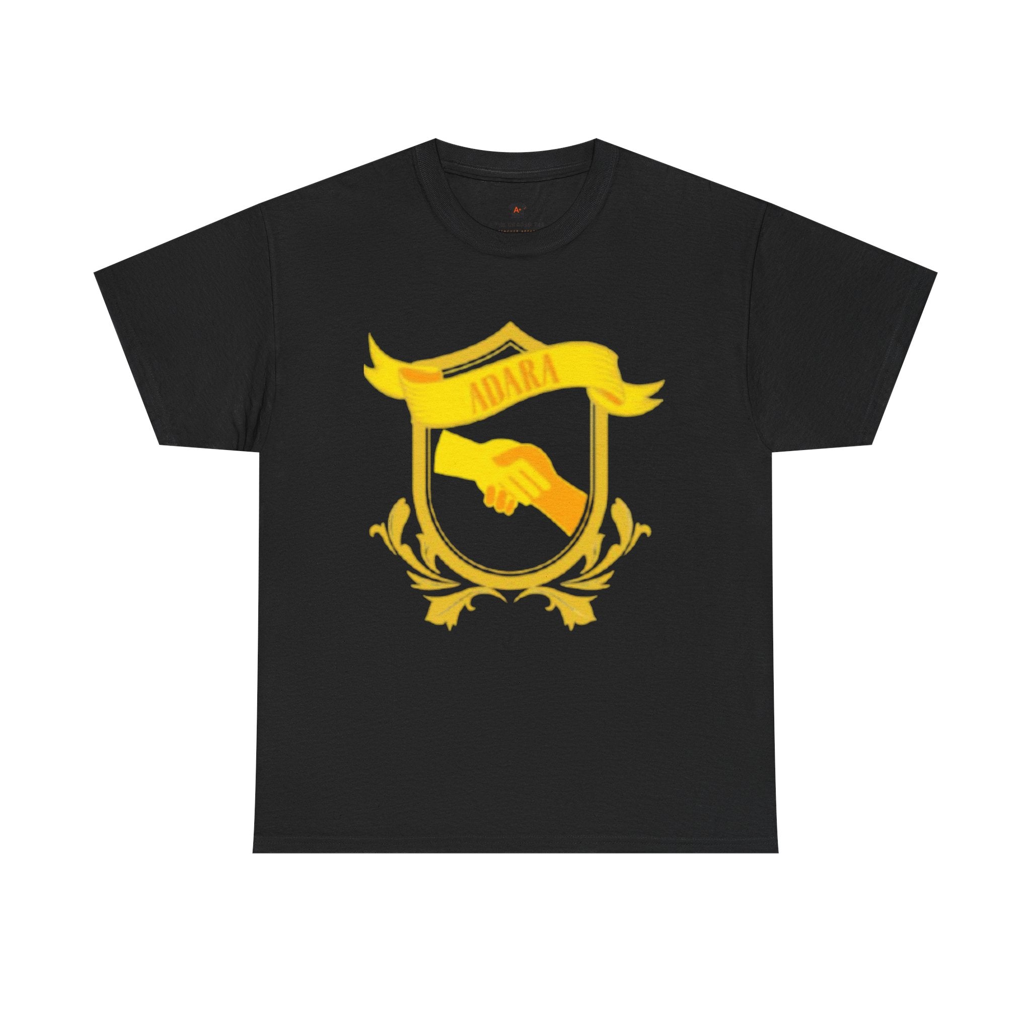 Adara Crest Adult T-Shirt — Gold Handshake Emblem Tee