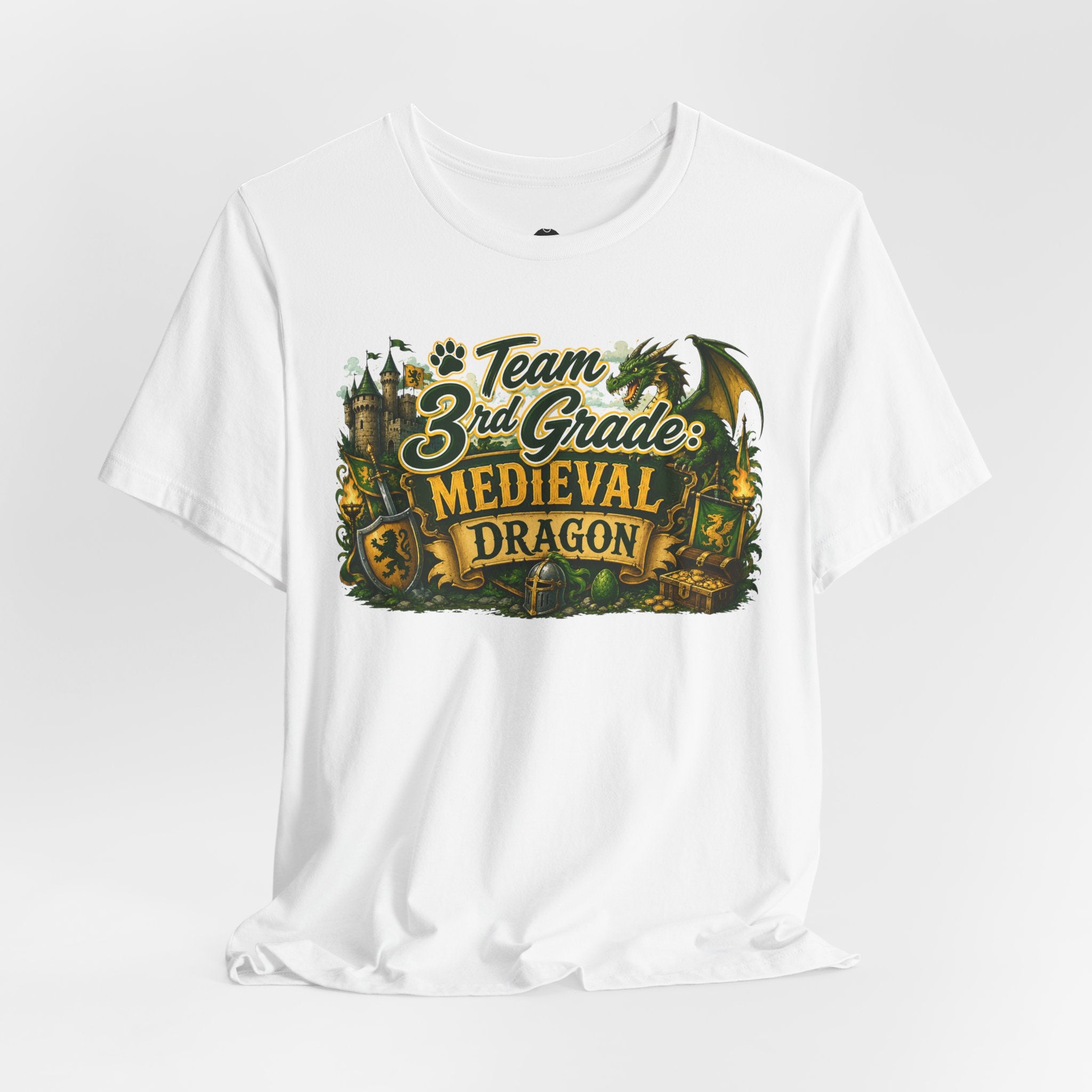 Team 3rd Grade Medieval Dragon T‑Shirt — "The Learning Journey"