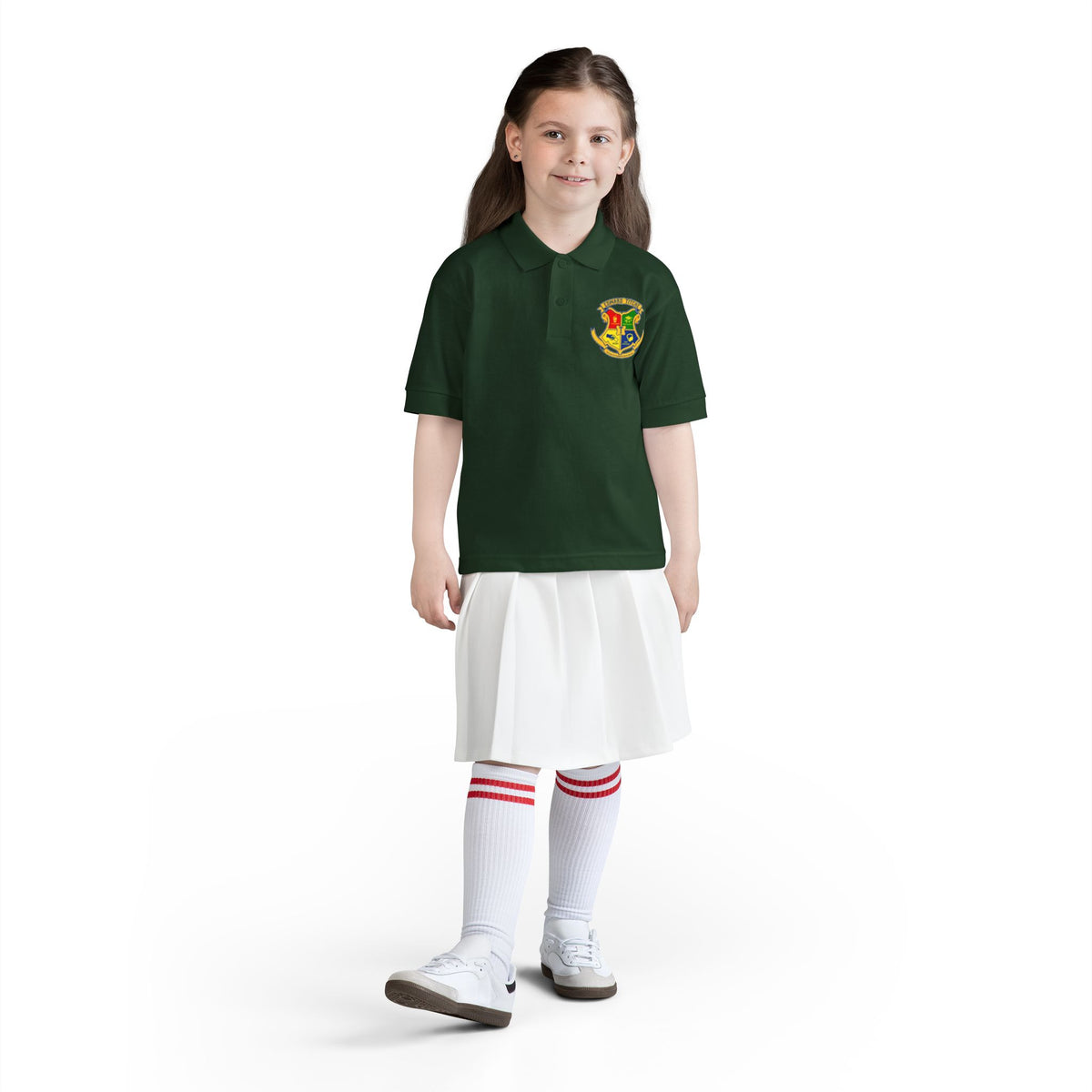 Kids'  Polo Shirt with Embroidered Logo