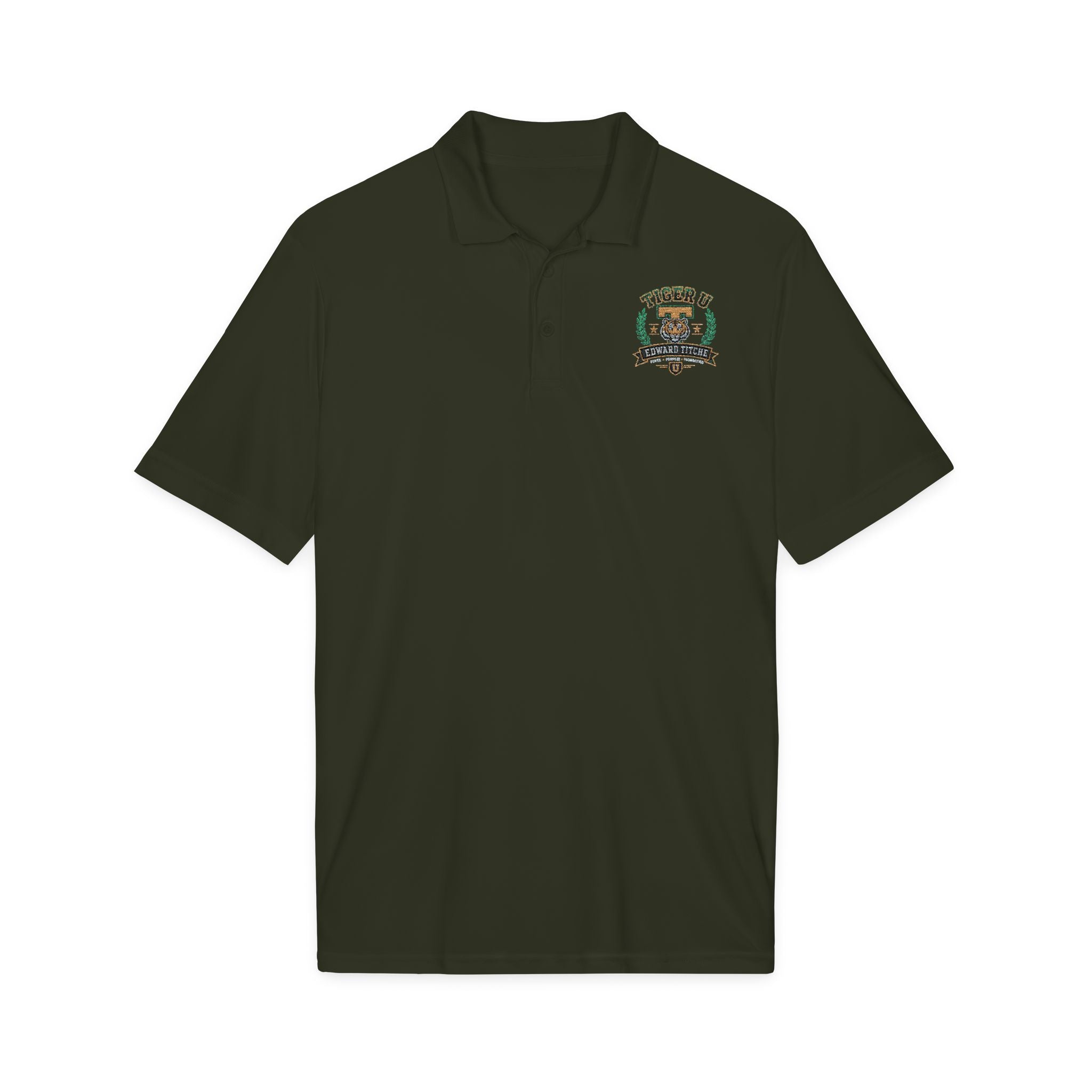 Gold Polo Shirt with Crest Logo
