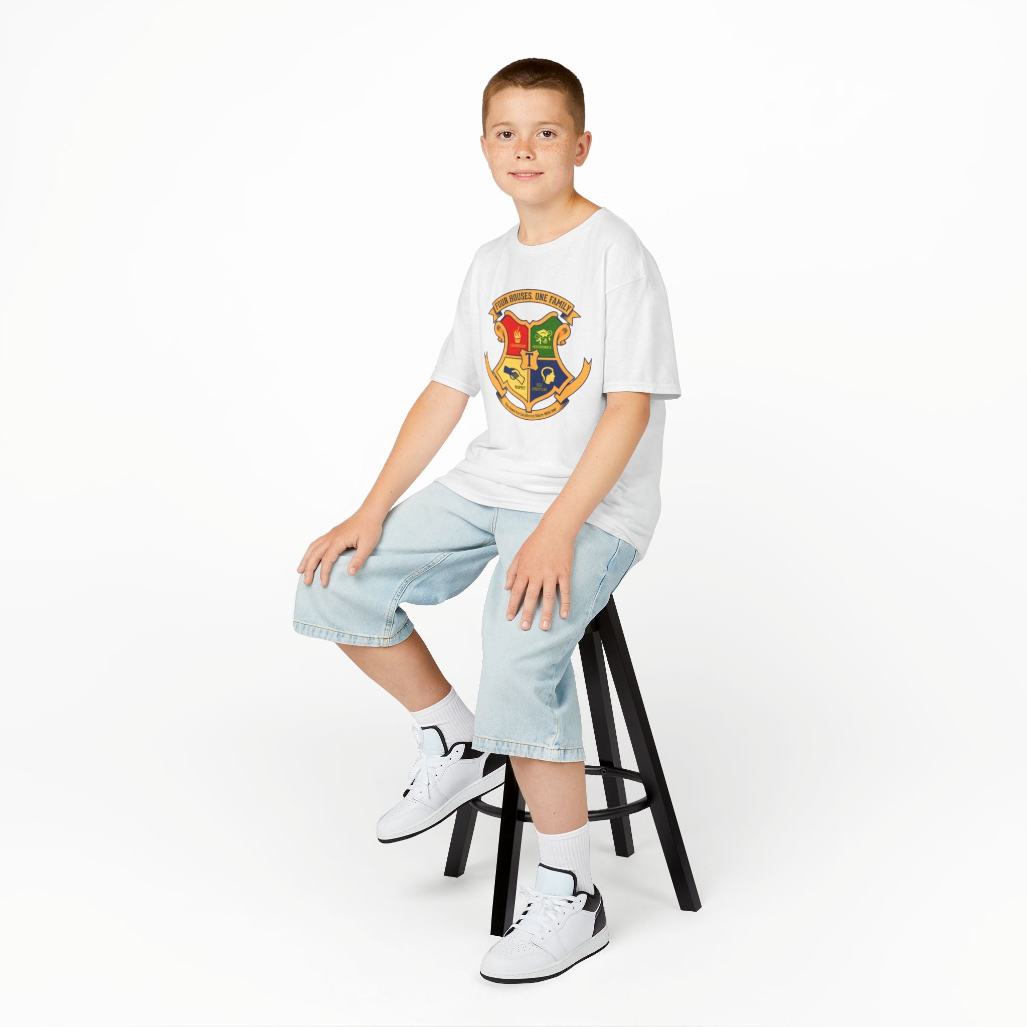 Kids Four House Crest T‑Shirt